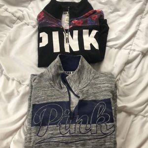 Bundle quarter zip pink hoodies